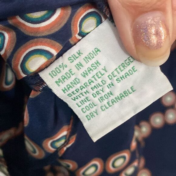 LIL anthropologie “bullseye dress” 100% silk size 8 / medium - Picture 5 of 5